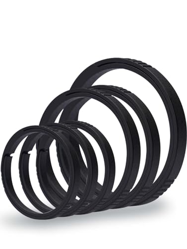 TIKIDESIGN Titanium Key Rings Set - 6-Piece Quick Release Side Push Keychain Rings Kit (1 Large 30mm, 2 Medium 25mm, 3 Small 19mm) - Durable & Lightweight for Men, Home, Car Keys (Black)