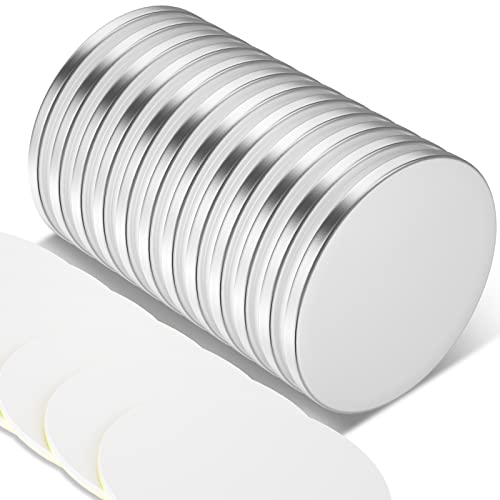Image of MIN CI 12Pack Small Magnets Strong, 30x2mm Neodymium Magnet Round Fridge Magnets Adhesive Magnete Large Magnet for Crafts Stick On Magnete Whiteboard Office Industrial Flat Magneten Thin Strong