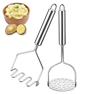 Huddu BXGTDNDSJ-001 Edelstahl Kartoffelstampfer 2 Stück