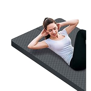 nuveti Large Exercise Mat – 15mm/20mm/30mm Thick Yoga Mat | Workout Mat for Fitness, Yoga, Pilates, Stretching & Floor Exercises for Women & Men with Free Carrying Bag