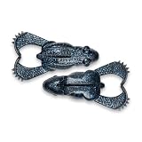 Savage Gear Tough Toad Freshwater Fishing Lure, Black Blue Fleck, 3.5in, Topwater Soft Plastic Bass Bait, Solid Construction Prevents Water Intrusion, Enticing Topwater Kicking Action