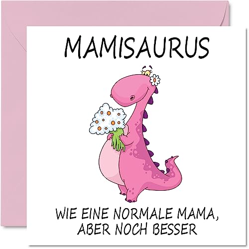 Stuff4 Lustige Geburtstagskarten für Mama – Mamisaurus – Witzige Muttertag Karte für Mama von Tochter und Sohn, Mutter-Geburtstagsgeschenke, 145 mm x 145 mm große Muttertagsgrußkarten Stuff4 Lustige Geburtstagskarten für Mama – Mamisaurus – Witzige Muttertag Karte für Mama von Tochter und Sohn, Mutter-Geburtstagsgeschenke, 145 mm x 145 mm große Muttertagsgrußkarten