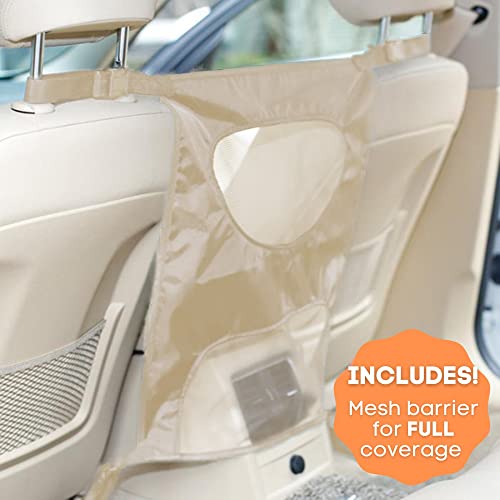 COLETA Barreira de carro para cães SUVs e veículos (bege) ajustável grande com malha de proteção bôn