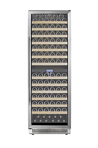 Summit Appliance Swc1966B 24" Wide Dual Zone Wine Cellar For Built-In Or Freestanding Use With Glass Door With Stainless Steel Trim, Digital Thermostat, Wooden Shelving And Factory-Installed Lock #TOP3