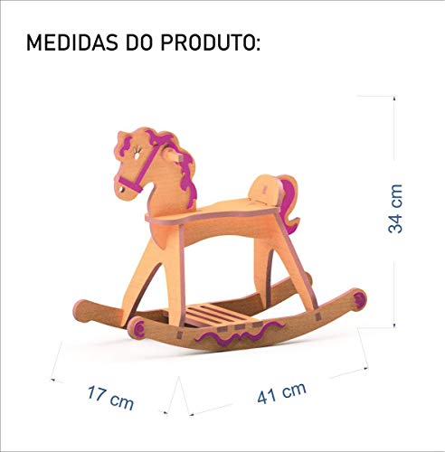 CAVALO DE BALANÇO PARA BONECA ATÉ 60 CM COMPATÍVEL COM BEBE REBORN P - DARAMA