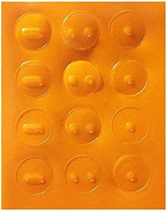 Low Vision Orange Locator Dots & Dashes - Raised Tactile Dots & Dashes Keyboard Location Stickers – 12 Pk, Transparent