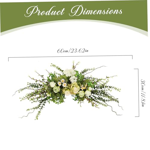 Arche de mariage en eucalyptus de 61 cm avec fleurs artificielles