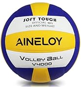 Amazon | AINELOY バレーボール サイズ5 黄白ブルー 屋内・屋外用 公式