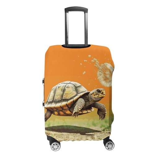Tortoise Turtle Jumping Printed Luggage Cover Protector, Fits 18-32 Inch Luggage4