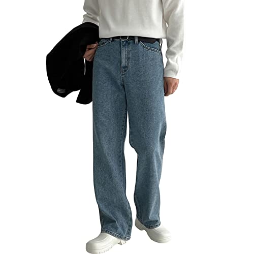 Jeans droits pour homme pantalon en jean classique coupe slim et poches cargo