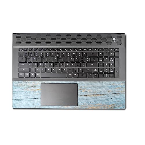 Image of MightySkins Carbon Fiber Skin Compatible with Alienware M18 R1 (2023) Full Wrap Kit - Distressed Wood | Protective, Durable Textured Carbon Fiber Finish | Easy to Apply | Made in The USA