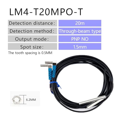 Sensor fotoeléctrico de haz M4 en ángulo recto para evitar roturas de cable en curvas 2