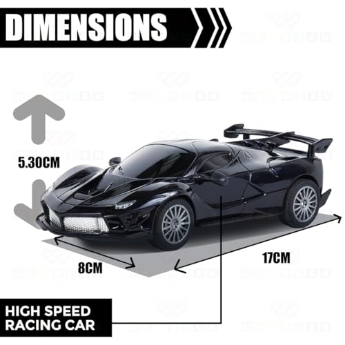 Image of Wembley Fer-rari RC Car High Speed Mini 1:24 Scale USB Rechargeable Remote Control Car for Kids | Racing Car - Black