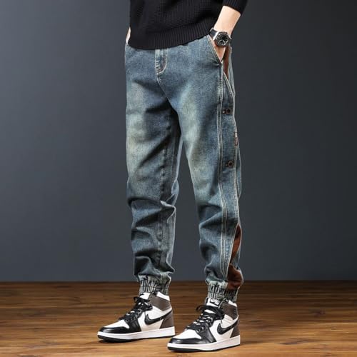 Jeans for Men Relaxed Fit Tapered High Waisted Designer Cool Trendy Jogger Denim Pants4