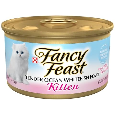 Purina Fancy Feast Wet Kitten Food, Tender Ocean Whitefish Feast Cover