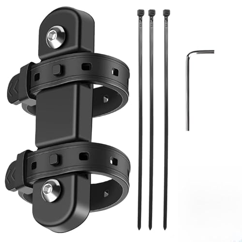 MEISO Support Adaptateur Porte Bidon Velo Universel, Bicyclette VTT Support Adaptateur pour Porte Bouteille, Accessoires d'Équitation avec Sangle Antidérapante, Installation Facile, Noir