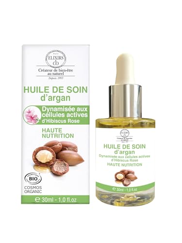 Argan haute nutrition huile de soin bio Elixirs & Co pour peau sèche