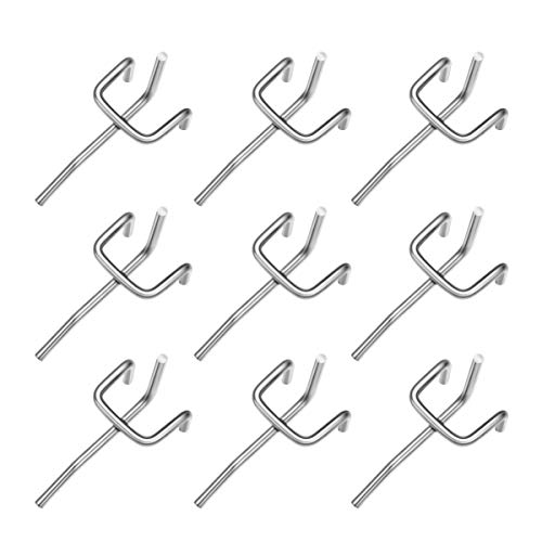 Yardwe 50 pcs Crochets pour panneaux perforés Crochets en métal pour Panneau perforé accessoires pour panneaux perforés crochets de garage Organisation doutils