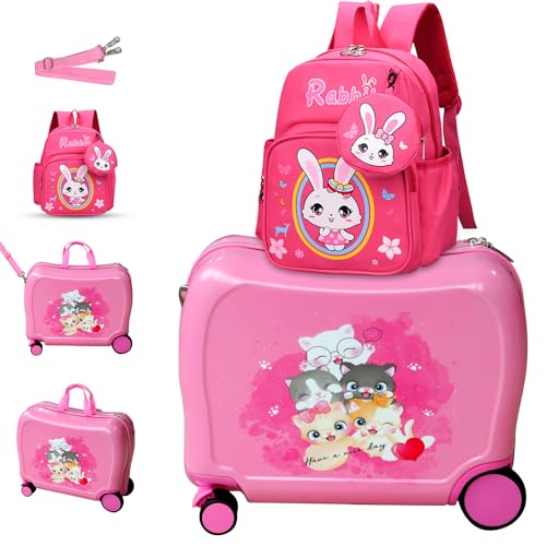 R.Leone Valigia Cavalcabile per Bambina EasyJet 45x36x20 cm + 30x23x14