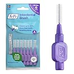 TePe Interdental Brush, Original, Purple, 1.1mm/ISO 6, 8pcs, Plaque Removal, Effective Cleaning Between Teeth, Dental flosser for Large Gaps