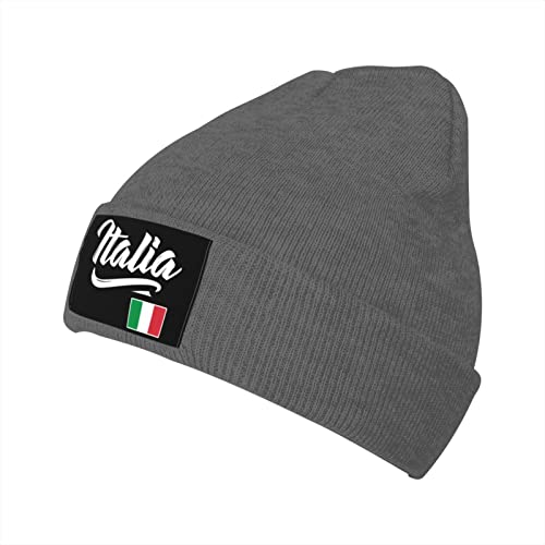934 Strickmützen Italia Italy Italian Flag Deep Heather Winter Mütze Unisex Beanie Warme Beanie Strickmütze Für Damen Herren Skating