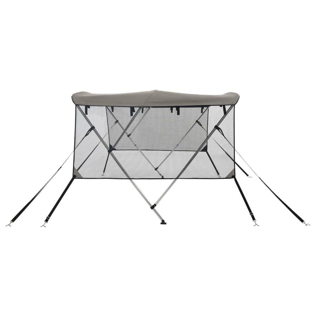 vidaXL Bimini di Prua Pareti Laterali Rete 3 Archi 183x(137-152) x137cm
