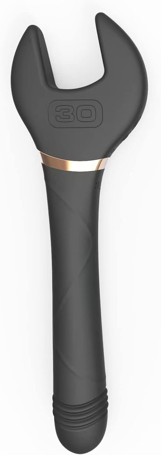Wrench Vibrator Sex Toys, Female Vibrators with 10 Thrusting & Vibration Modes, G Spot Vibrator for Clitoral Nipple Anal Stimulator, Personal Massager for Women Adult Toys (Black)