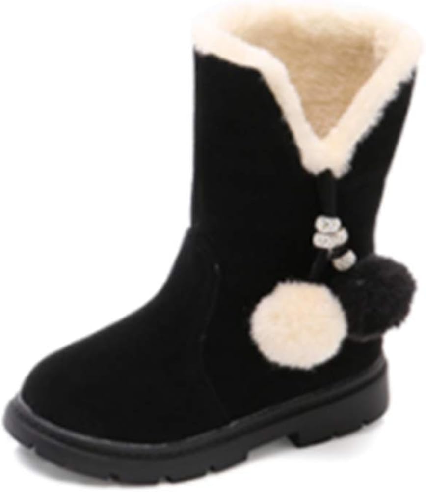 グードコ お取り寄せ クリスマス 女の子 ガールズ 綿靴 スノーブーツ ポンポン ファッション キッズ 暖かい もこもこブーツ 可愛い 防寒靴 綿入り
