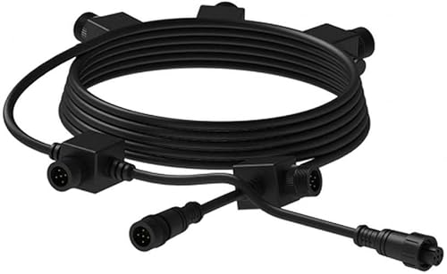 Aquascape 84070 Cable de extensión de iluminación exterior que cambia de color de 5 salidas, 5 clavijas