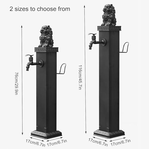Colonne d'eau de jardin verticale noire pour faciliter l'arrosage du potager - 5