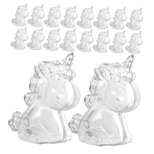 Boîtes à bonbons licorne FONDOTIN en plastique transparent pour bureau lot de 24