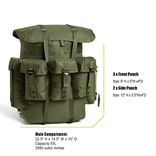 Akmax.cn MT Military Alice Pack Army Survival Combat ALICE Rucksack Backpack Olive Drab by Akmax.cn - Image 2