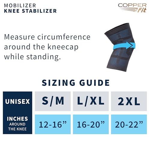 Copper Fit Mobilizer Knee Sleeve – ProSeries with Removable Side Stabilizers Knee Support for Advanced Recovery – Mobility, Knee Pain, Swelling, Inflammation, Circulation, Arthritis, Tendonitis (L/XL) - Image 3