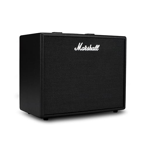 Marshall CODE50 Digital Combo Guitar Amp - Digital Effects and 100+ Presets | Preamp and Power Amp Models | 3.5 mm Aux Input | Bluetooth Connectivity | 50W Output - Black