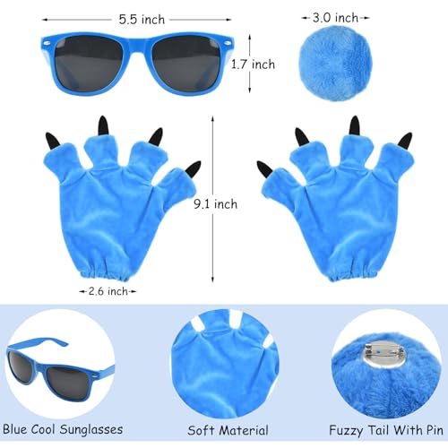 Disfraz de Perro Azul con Accesorios, 5 Piezas miniatura 3