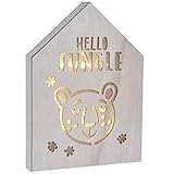 INCLUS : Maison Led 20 x 3,5 x H27,5 cm Hello Jungle Panthere