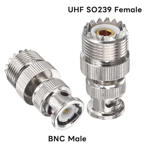 Adaptador coaxial BNC UHF macho a hembra 2 piezas miniatura 2