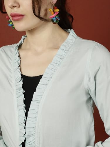 Image of Daevish womens Women Solid Casual Shrug