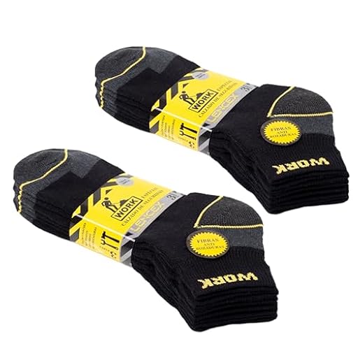 LENCEX Calcetines de Trabajo Hombre Premium (6-12 pares) - Calcetines de Trabajo resistentes con talón y punta reforzados. (FR/ES, Números, 40, 45, Regular, Regular, 6 Pares Cortos | Negro) | Ya disponible en tu tienda friki favorita! En mundofriki.es!