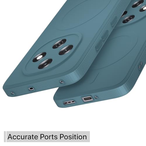 Image of Outlouders Back Cover for Oppo F31 Pro 5G Soft Matte Silicone Cover with Slim Fit | Mag-Safe Logo (Not Mag-Safe Compatible) | Shockproof | Camera Protection Bumper Case (Indigo)