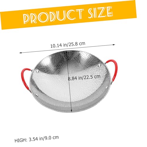 Wok de acero inoxidable con doble asa y superficie antiadherente miniatura 2