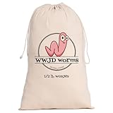 WWJD Worms Red Wigglers Composting Worms - 1/2lb Red Worms for Composting - Use on Worm Castings for Plants, Garden, Worm Farm & Compost Starter, Easy to Manage