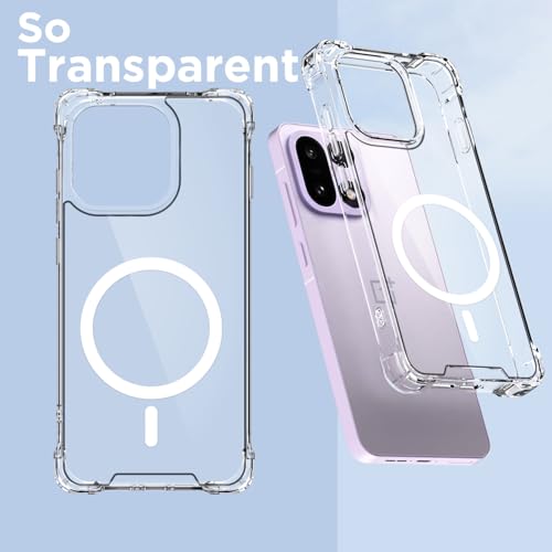 Image of Amazon Basics Back Cover for OnePlus 15 5G Mag-Safe Shockproof PC + TPU Protective Case Magnetic Support Bumper Case (Transparent Mag-Safe)