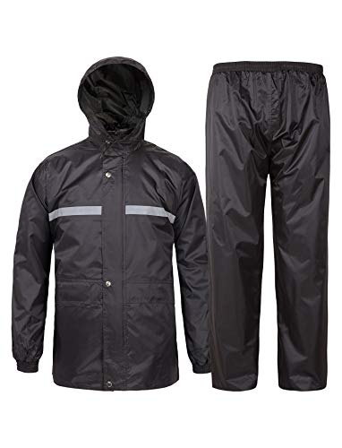 SWISSWELL Men's Rain Suit Lightweight Waterproof Rainwear (Jacket & Trouser Suit)