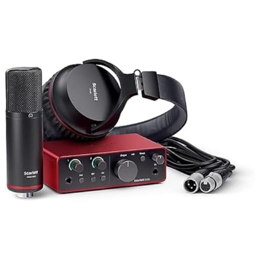 Focusrite Scarlett Solo Studio 4.ª gen. paquete de interfaz de audio USB con micrófono de condensador y auriculares para grabar, componer, retransmitir en directo y emitir pódcast