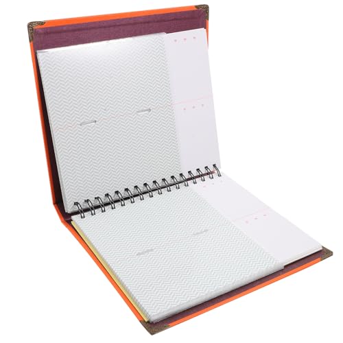 HINTRMENT Ticket Storage Album for Concert, Movie, and Journey Tickets Orange Cards Collection Booklet for Event Memorabilia and Receipt Organizer Suitable for Stubs and Postcards Fans