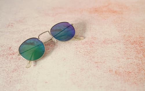 Women's Classic Pilot Aviators Sunglasses Metal Frame, Rainbow Lens UV Protection Trendy Fashion Eyewear4