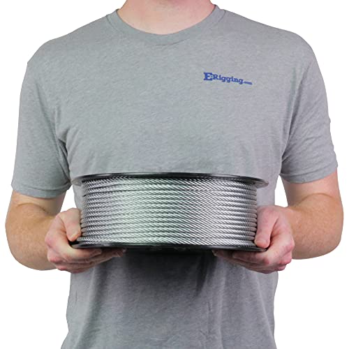 Pro Strand 1/8" X 1000', 7X19, Galvanized Cable Reel #TOP3