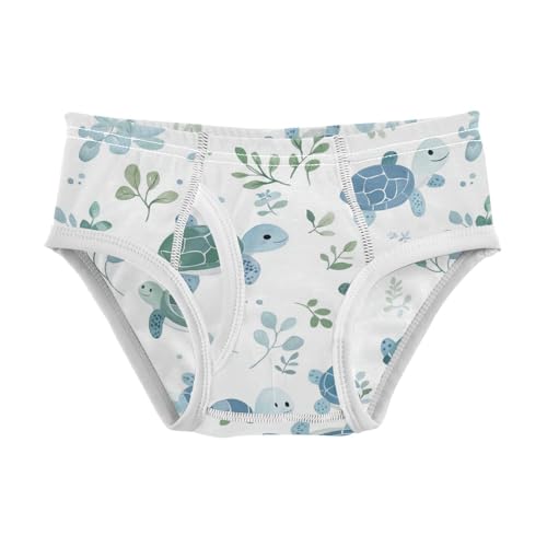 Wusikd Turtles Boys' Underwear Cotton Blue Green Boys Briefs Soft Toddler Underwear 2T