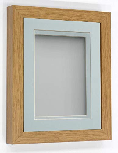 Rickman Box Frame Beech with Light Blue Mount, 10x10 for 8x8 inch — image 1